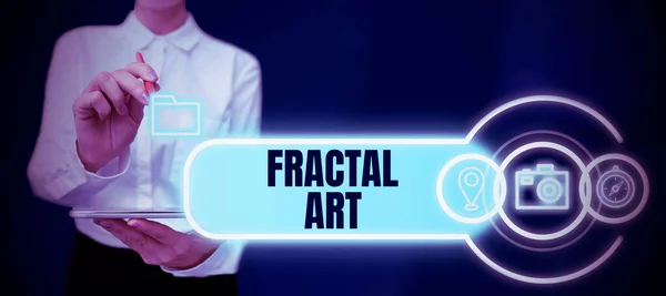 Conceptual Display Fractal Art Business Idea Place Section Website Used — Foto de Stock
