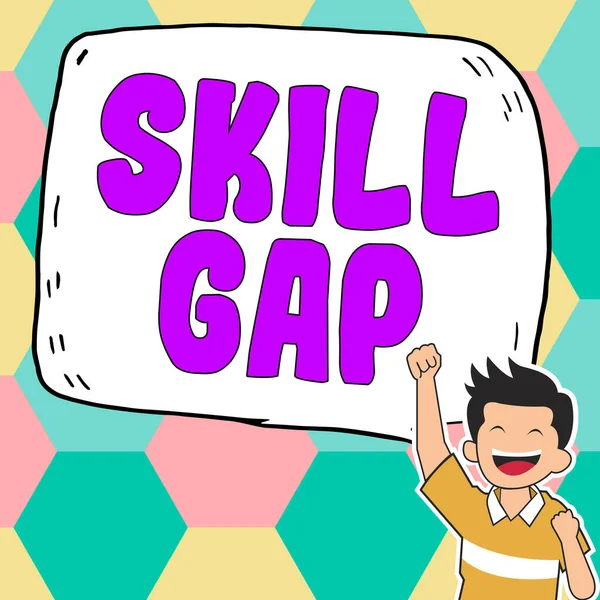 Εγγραφή Εμφάνισης Κειμένου Skill Gap Επιχειρηματική Ιδέα Αναφορά Αδυναμία Προσώπων — Φωτογραφία Αρχείου