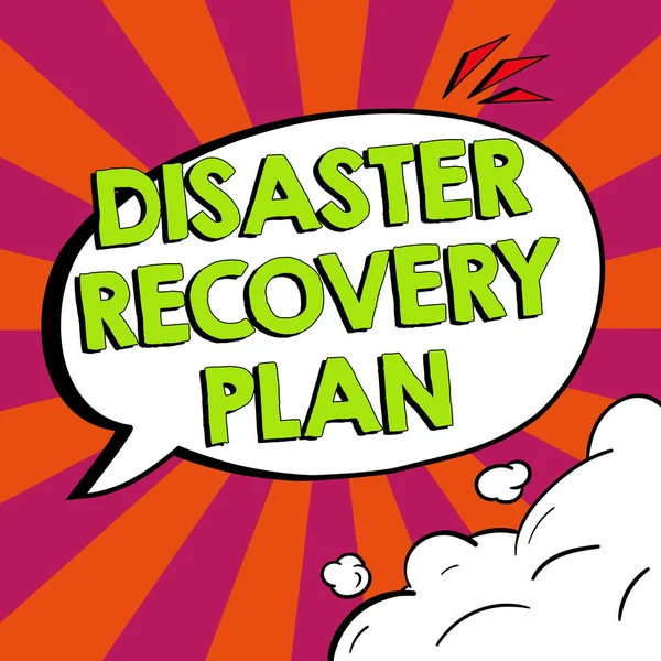 Conceptual display Disaster Recovery Plan, Concept meaning having backup measures against dangerous situation