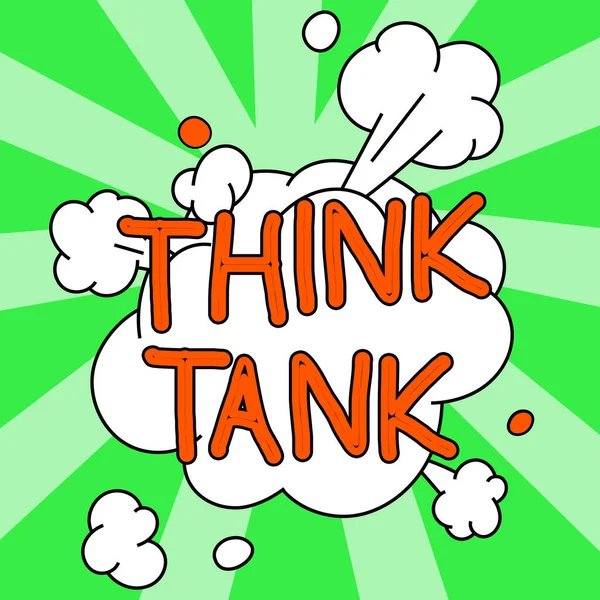 Text sign showing Think Tank, Concept meaning Thinking of Innovative Valuable Solutions Successful Ideas