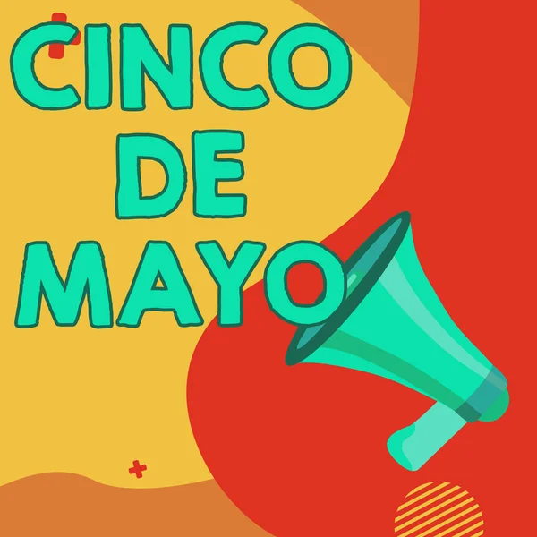 Texto Inspirador Cinco Mayo Exposição Negócios Celebração Mexicano Americana Realizada — Fotografia de Stock