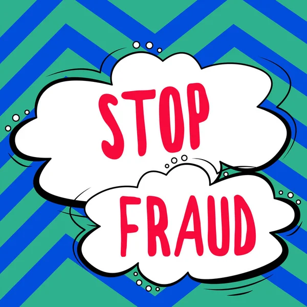 Conceptual Display Stop Fraud Business Overview Campaign Advices People Watch — 图库照片