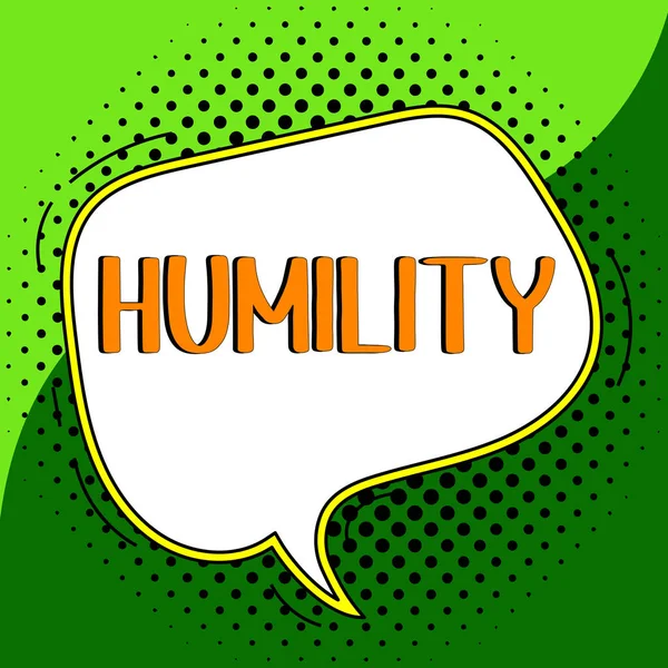 Text Showing Inspiration Humility Conceptual Photo Being Humble Virtue Feel — Stockfoto
