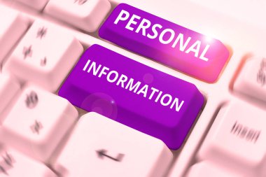 Conceptual caption Personal Information, Business idea recorded information about an identifiable individual