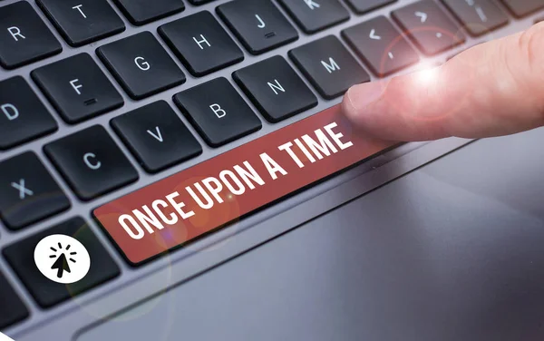 Writing Displaying Text Once Time Business Concept Telling Story Fairytale — Stockfoto