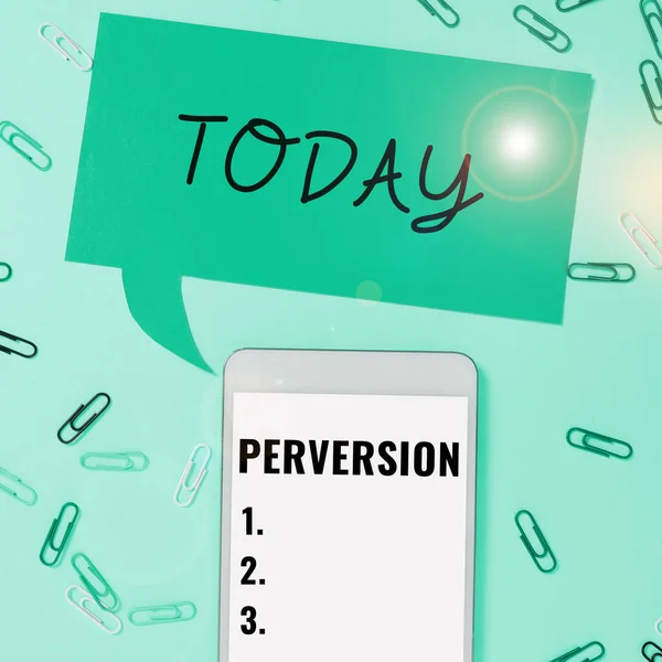 Writing Displaying Text Perversion Internet Concept Describes One Whose Actions — Stock Photo, Image