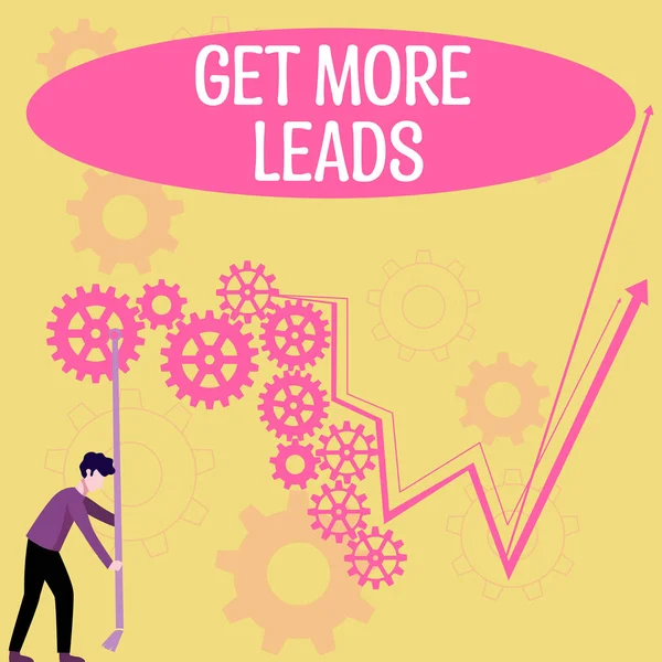 Teksttekst Bildetekst Presentasjon Get More Leads Business Idea Inbound Marketing – stockfoto