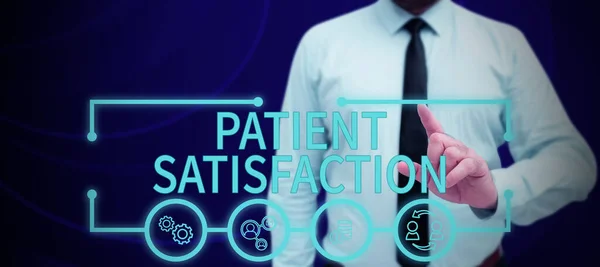 Conceptual Caption Patient Satisfaction Internet Concept Indicator Measuring Quality Health — 스톡 사진
