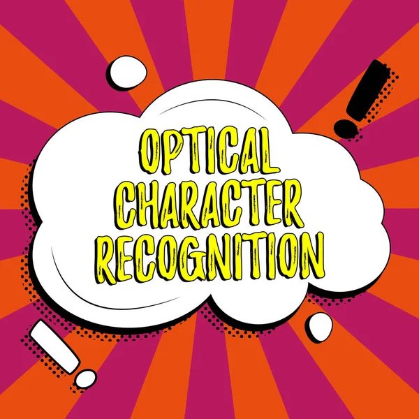 Optik Karakter Tanıma Fikri Yazdırılmış Karakterlerin Tanımlanmasını Gösteren Mza — Stok fotoğraf