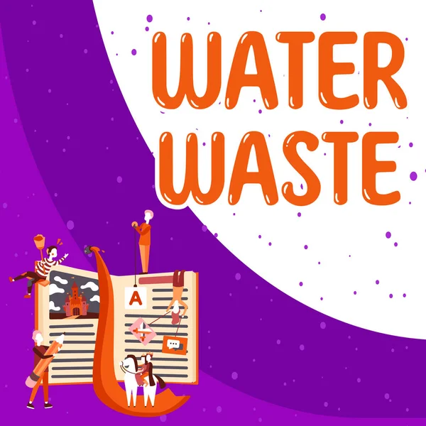 Subtítulos Conceptual Water Waste Business Muestra Líquido Que Utilizado Como — Foto de Stock