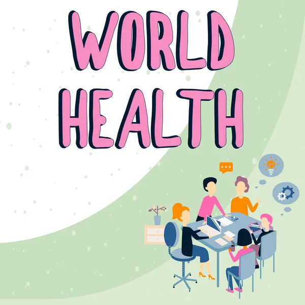 Text Som Visar Inspiration Världshälsa Word Skrivet World Day Action — Stockfoto
