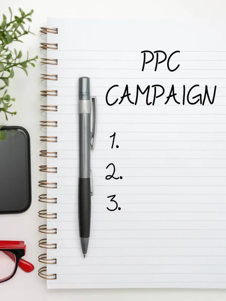 Text sign showing Ppc Campaign, Business overview use PPC in order to promote their products and services