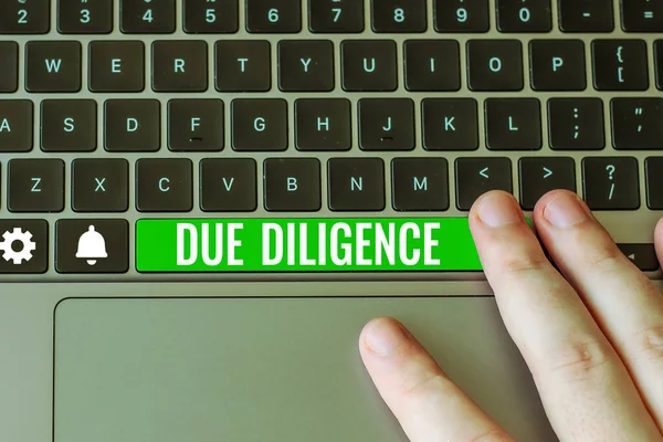 Εννοιολογική Απεικόνιση Due Diligence Επιχειρηματική Βιτρίνα Αποφύγετε Βλάψετε Άλλα Ακίνητα — Φωτογραφία Αρχείου