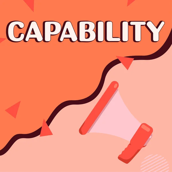 Tekst Met Inspiratie Capability Word Written Facility Potential Indicated Use — Stockfoto