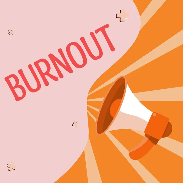 Inspiratie Met Teken Burnout Zakelijk Overzicht Gevoel Van Fysieke Emotionele — Stockfoto