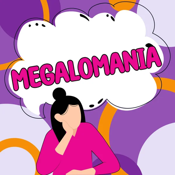 Metin Başlığı Megalomania Genel Değerlendirmesi Zihinsel Hastalıklar Kişisel Her Şeye — Stok fotoğraf