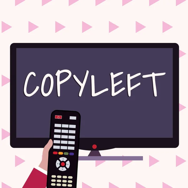 Text Sign Showing Copyleft Concept Meaning Right Freely Use Modify — Photo