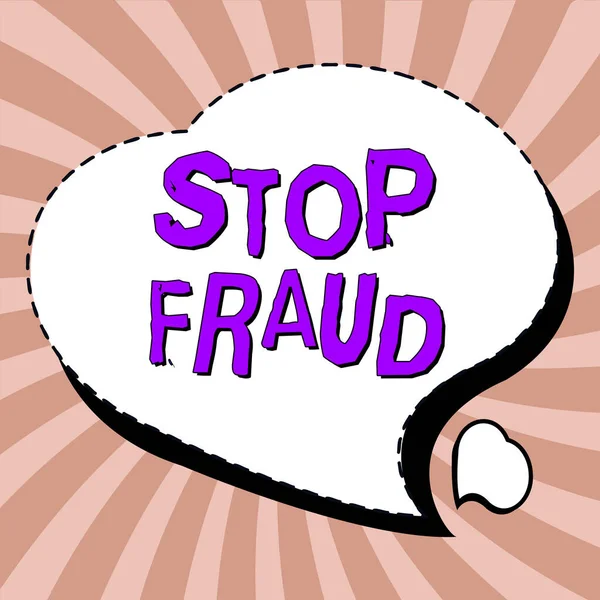 Inspiration Showing Sign Stop Fraud Business Overview Campaign Advices People — Stok fotoğraf
