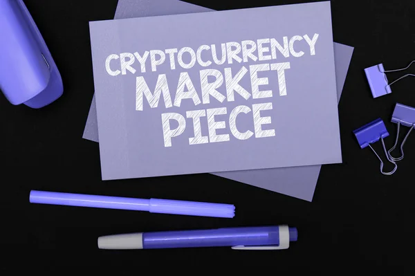 Esposizione Concettuale Cryptocurrency Market Piece Concettuale Photo Business Permette Clienti — Foto Stock