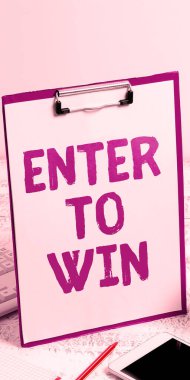 İlhamı gösteren metin Kazanmak için Gir, Bir şeyi ödül veya kazanma şansı karşılığında takas etmek için Sözcük