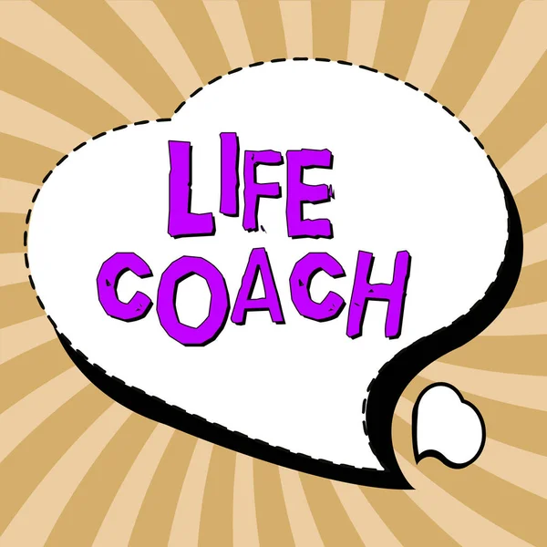 Τίτλος Κειμένου Που Παρουσιάζει Life Coach Business Concept Ένα Άτομο — Φωτογραφία Αρχείου