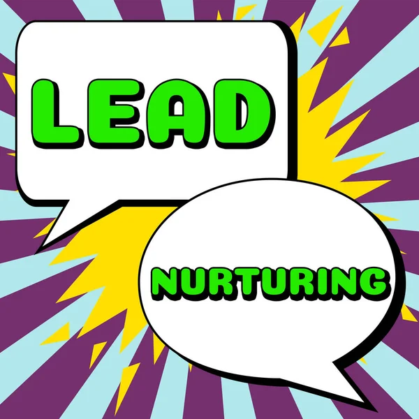 Inspiration showing sign Lead Nurturing, Word for method of building a relationship with potential customers