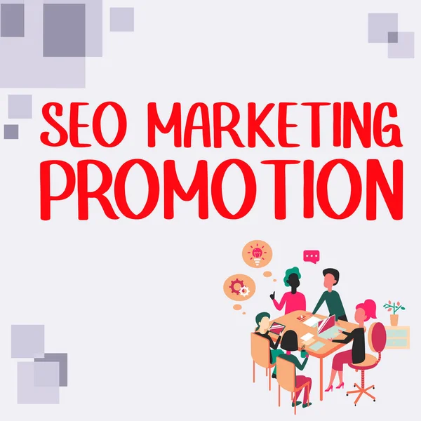 Handwriting text Seo Marketing Promotion, Business showcase Strategy that implement to satisfy customers need