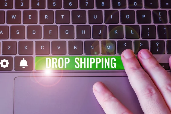 Drop Shipping Sunan Metin Başlığı Bir Imalatçıdan Malları Perakendeciye Değil — Stok fotoğraf
