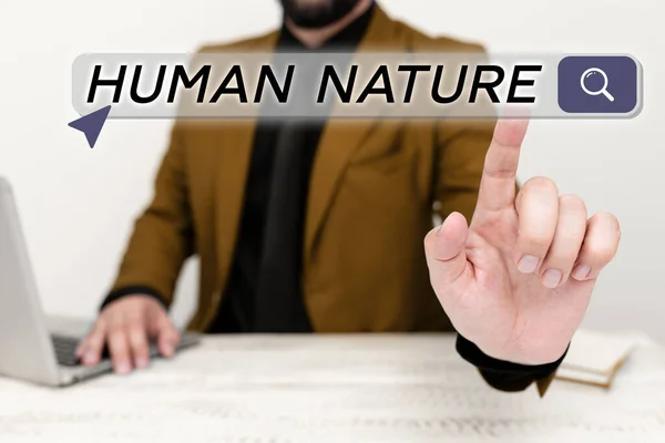 Handwriting Text Human Nature Business Concept Psychological Characteristics Feelings Behavioral —  Fotos de Stock