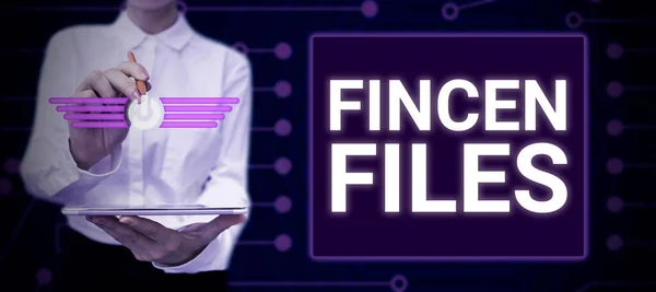 Begrepsoverskrift Fincen Files Internettkonsepttransaksjoner Finansielle Fordringer Gjeld – stockfoto