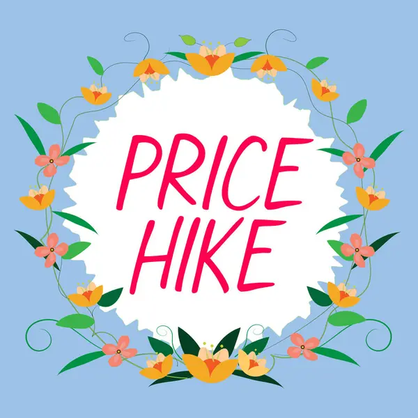 Sign Displaying Price Hike Business Approach Sum Values Customer Gives — Stockfoto