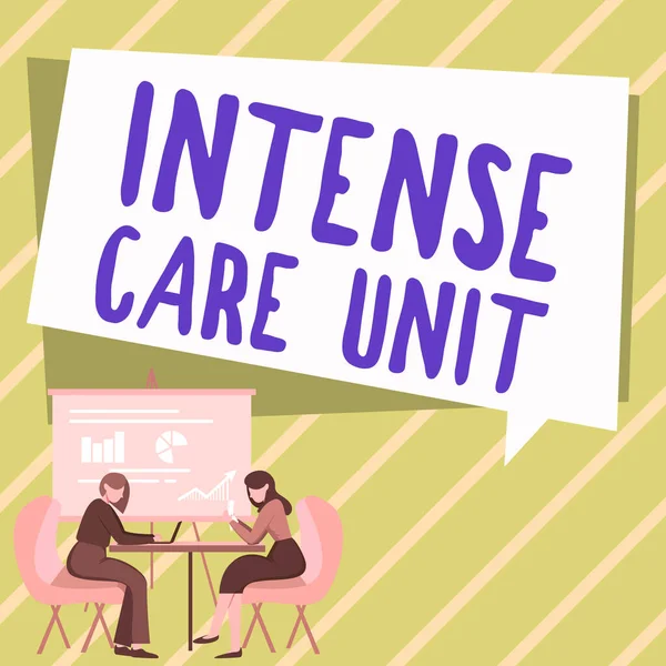 Text Showing Inspiration Intense Care Unit Business Concept Unit Hospital — Photo