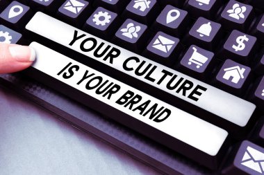 Hand writing sign Your Culture Is Your Brand, Internet Concept Knowledge Experiences are a presentation card