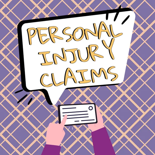 Personal Injury Claims Business Overview 환경내에서 다치거나 다치는 모습을 텍스트 — 스톡 사진