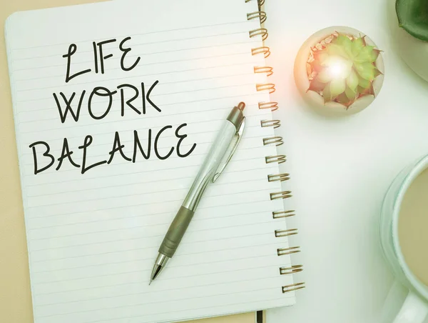 Conceptual display Life Work Balance, Business idea stability person needs between his job and personal time