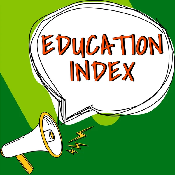 Вдохновляющий Знак Education Index Направленный Удовлетворение Образовательных Потребностей Детей Взрослых — стоковое фото