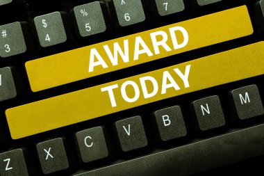 Handwriting text Award, Business approach Prize and other mark of recognition given in honor of an achievement