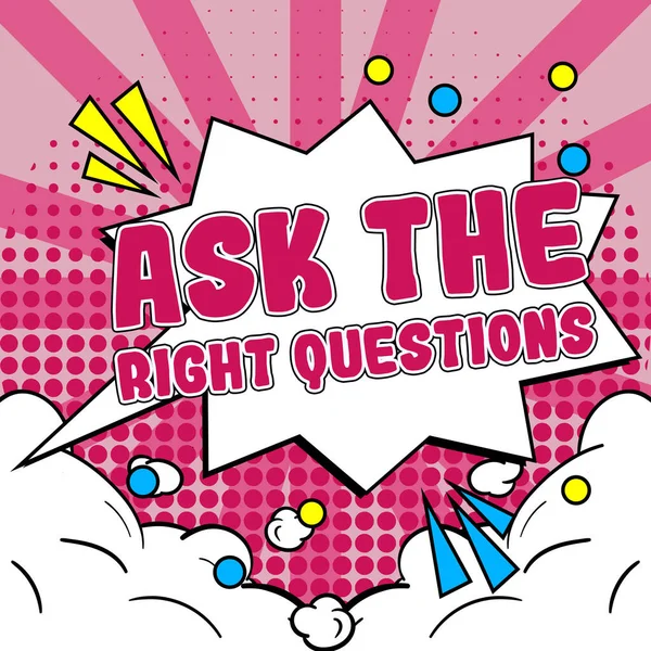 Conceptual Display Ask Right Questions Business Idea Look Professional Advice — Foto de Stock