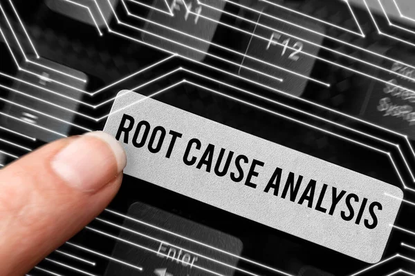 Conceptual Caption Root Cause Analysis Word Written Method Problem Solving — 스톡 사진