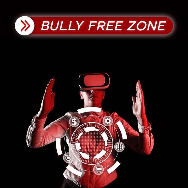 Didascalia Testo Che Presenta Bully Free Zone Word Scritto Essere — Foto Stock