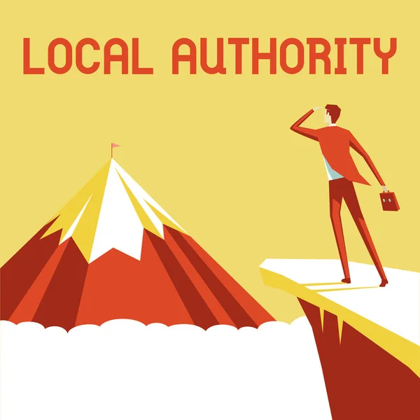 Sign Displaying Local Authority Business Approach Group People Who Govern — Fotografia de Stock