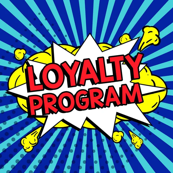 Conceptual Caption Loyalty Program Internet Concept Marketing Effort Provide Incentives — Stock Fotó