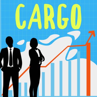 Hand writing sign Cargo, Business overview The goods Merchandise conveyed in a ship airplane and vehicle
