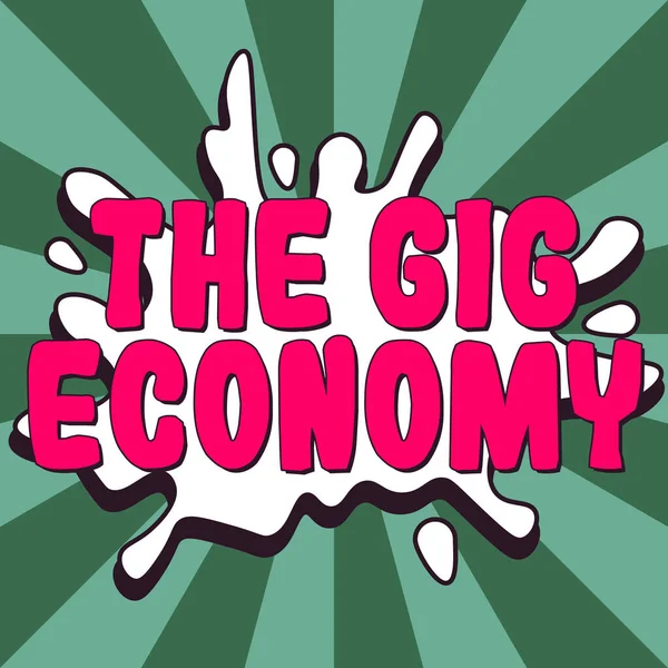 Text Showing Inspiration Gig Economy Word Written Market Short Term — Foto Stock