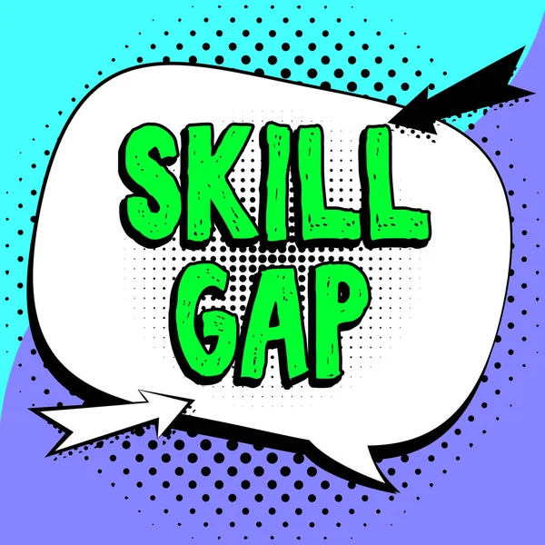 Τίτλος Κειμένου Που Παρουσιάζει Skill Gap Business Showcase Αναφορά Αδυναμία — Φωτογραφία Αρχείου