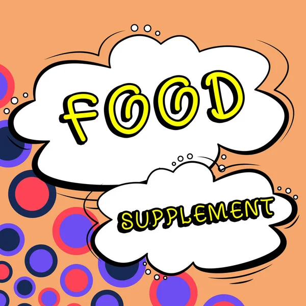 Tekst Met Inspiratie Voedingssupplement Woord Voor Voorwaarden Praktijken Die Kwaliteit — Stockfoto