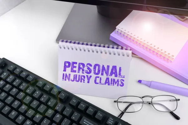 Inspiration showing sign Personal Injury Claims, Word for being hurt or injured inside work environment