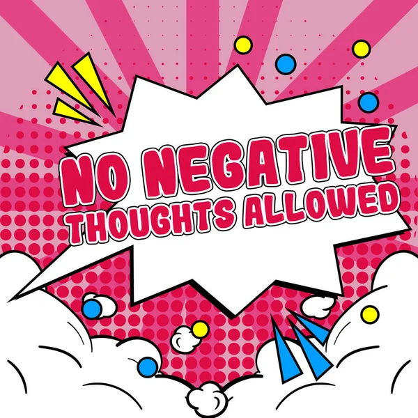Tekst Pisma Negative Thoughts Dozwolone Przegląd Biznesu Zawsze Pozytywne Motywowane — Zdjęcie stockowe