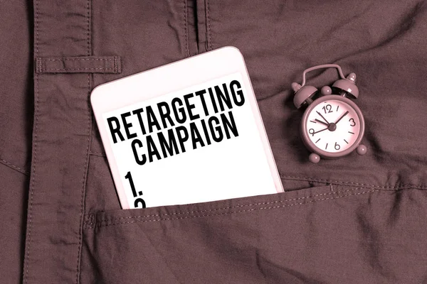 Text showing inspiration Retargeting Campaign, Business concept targetconsumers based on their previous Internet action