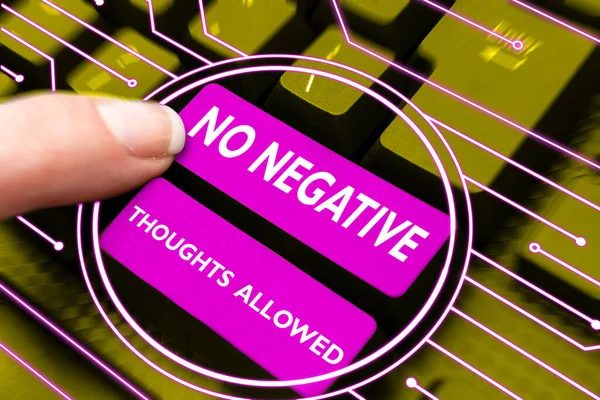 Text Showing Inspiration Negative Thoughts Allowed Business Concept Always Positive — Foto Stock